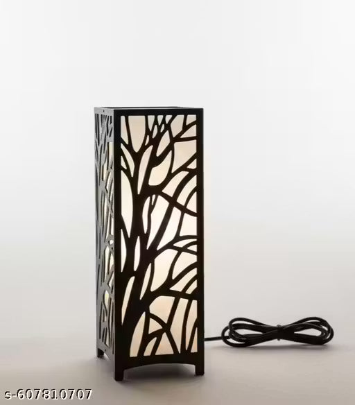 MDF Wooden Night Lamp for Bedroom – Laser Cut Decorative Table Lamp with Soft Warm Light – Ideal for Home Decor & Gifting