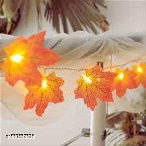 20 LED Maple Leaf Fairy String Lights – 4 Meter Warm White Plug-in Vine Lights for Bedroom, Garden, Home, Diwali, Christmas & New Year Décor