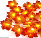 20 LED Maple Leaf Fairy String Lights – 4 Meter Warm White Plug-in Vine Lights for Bedroom, Garden, Home, Diwali, Christmas & New Year Décor