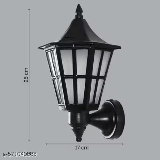 Antique Look Metallic Black Color Hurricane Wall Light Lamp Outdoor and Indoor for Home and Garden (Bulb Not Include, Pack of 2)