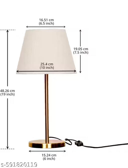 Premium Golden Table Lamp with Fabric Shade