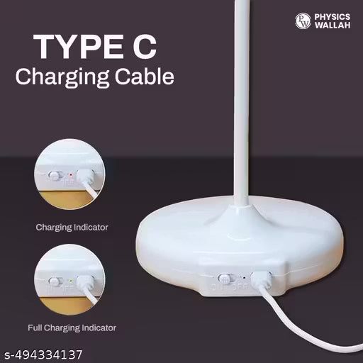 Physics Wallah Table study Lamp for students | Rechargeable LED Desk Lamp for Reading & Night Study & office room - 015